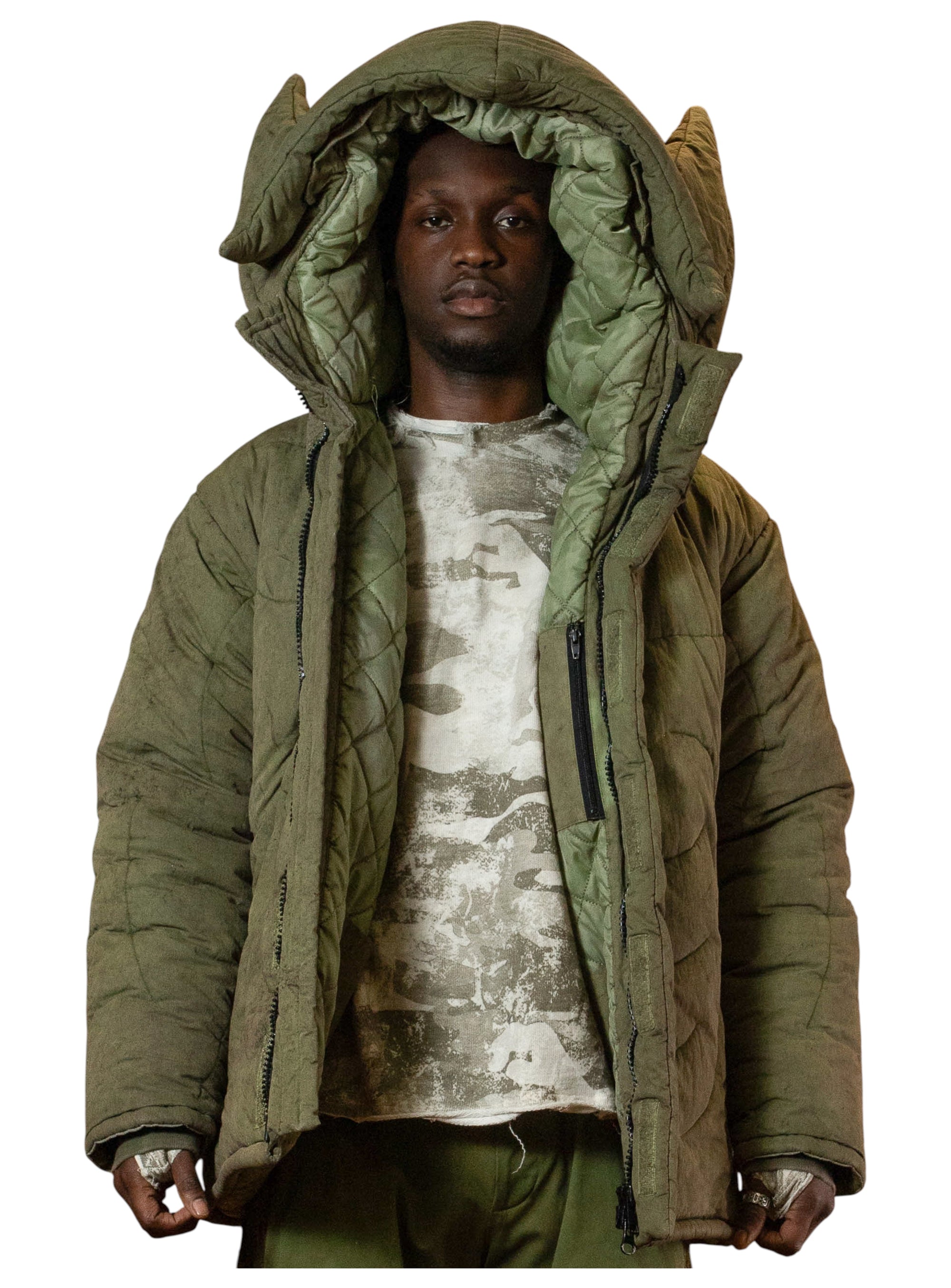 Mountain Meditation Puffer - Powder Green