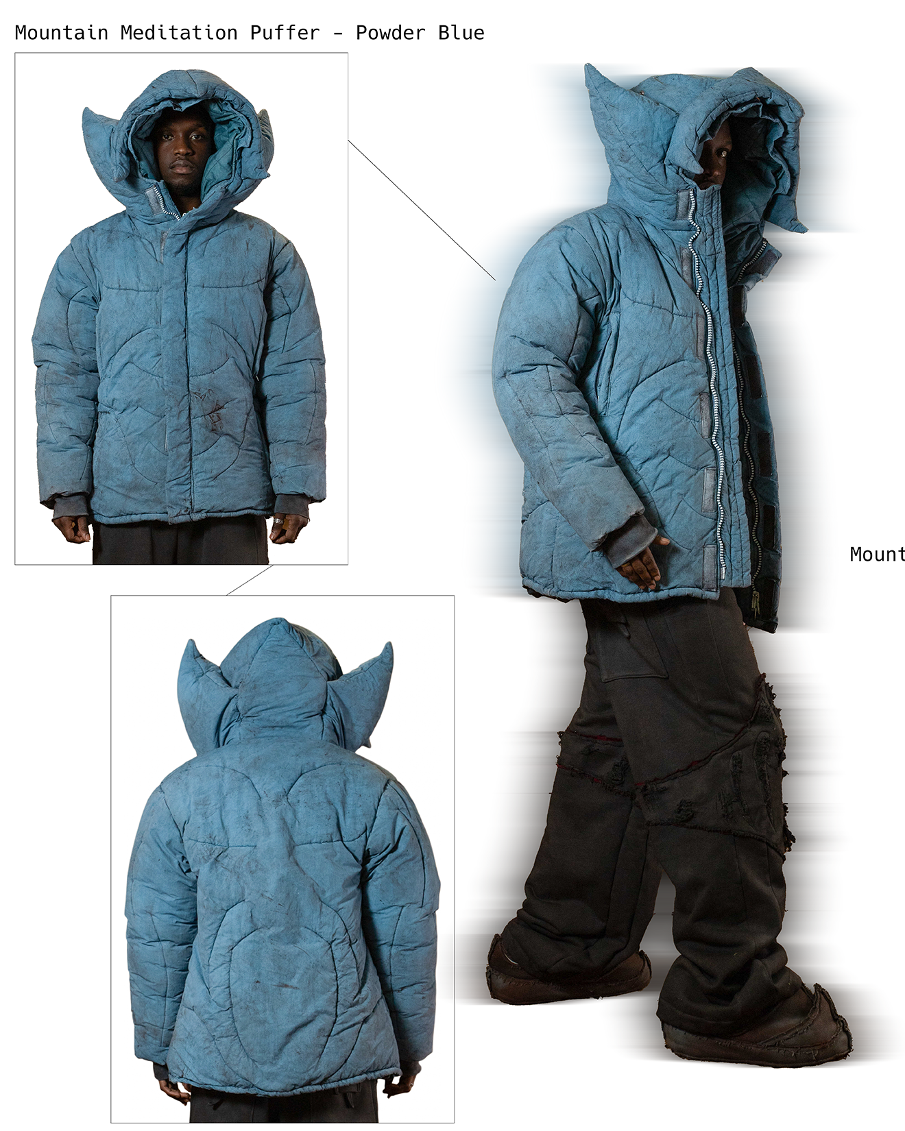 Mountain Meditation Puffer - Powder Blue