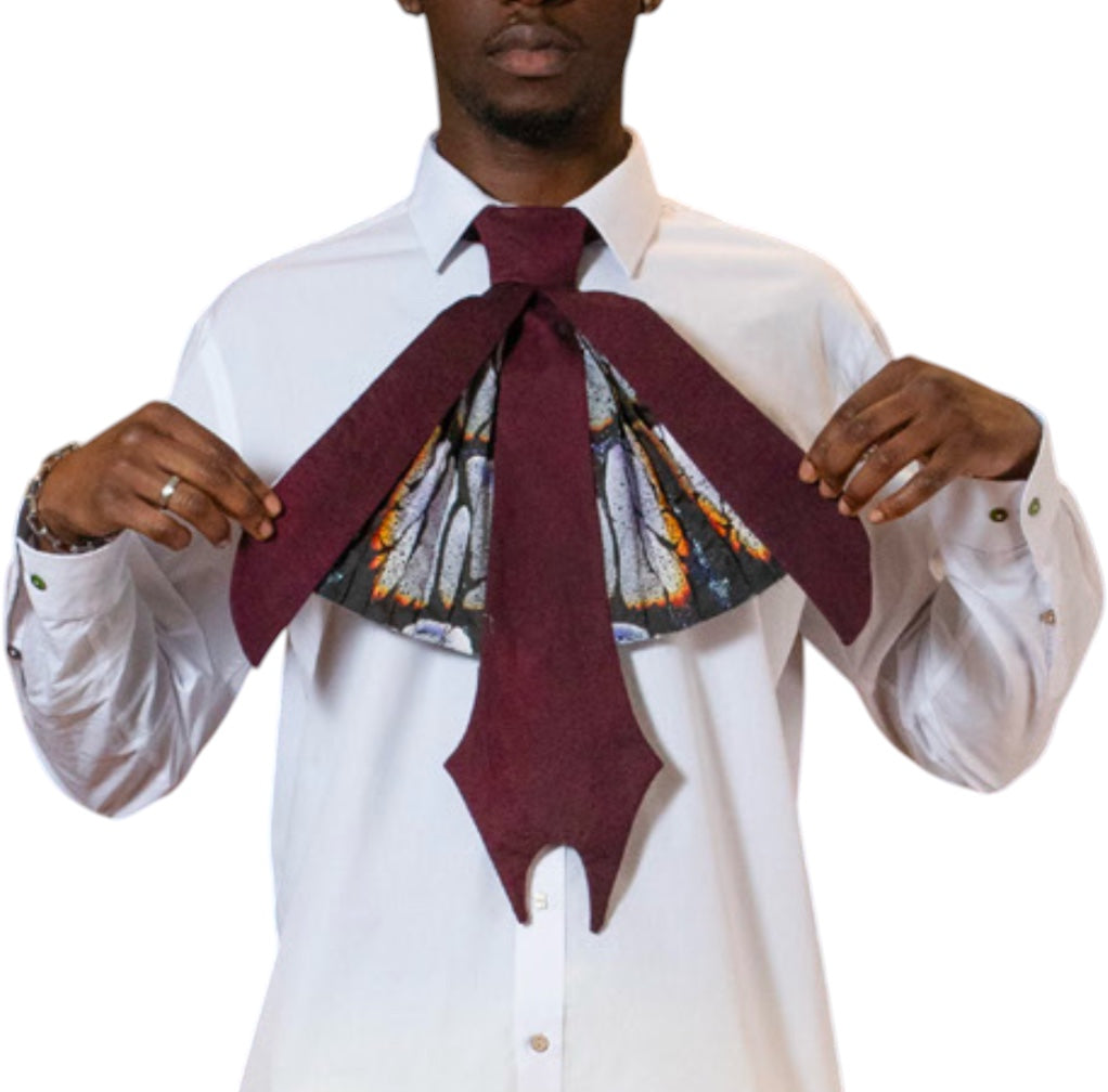 Scarab Tie - Burgundy