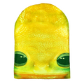 Long Bug Eyed Creep Beanie - Neon Yellow