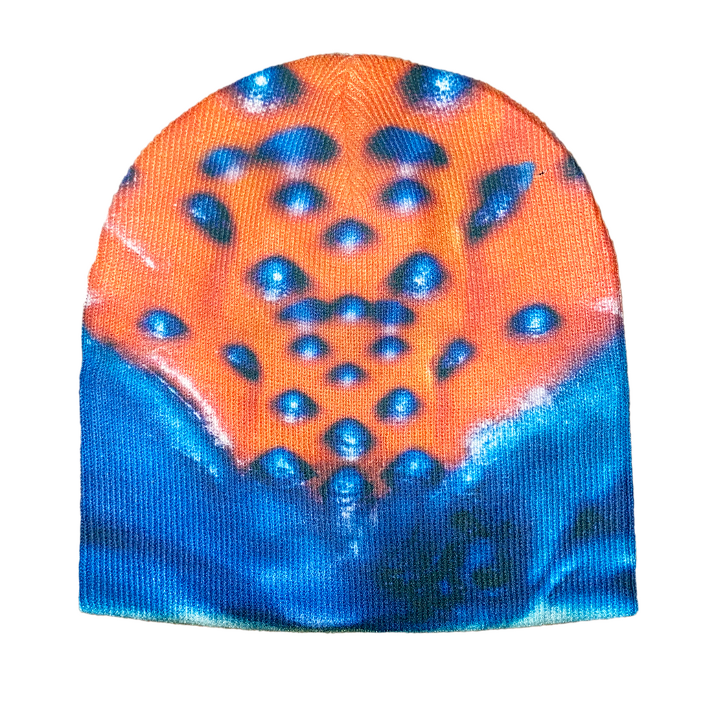Bug Eyed Creep Beanie - Red/Blue