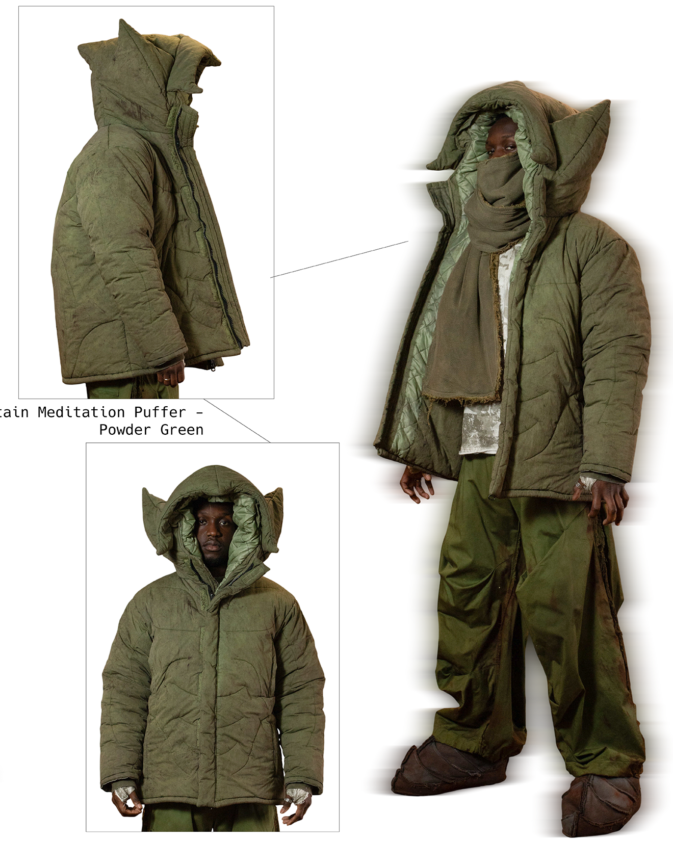 Mountain Meditation Puffer - Powder Green