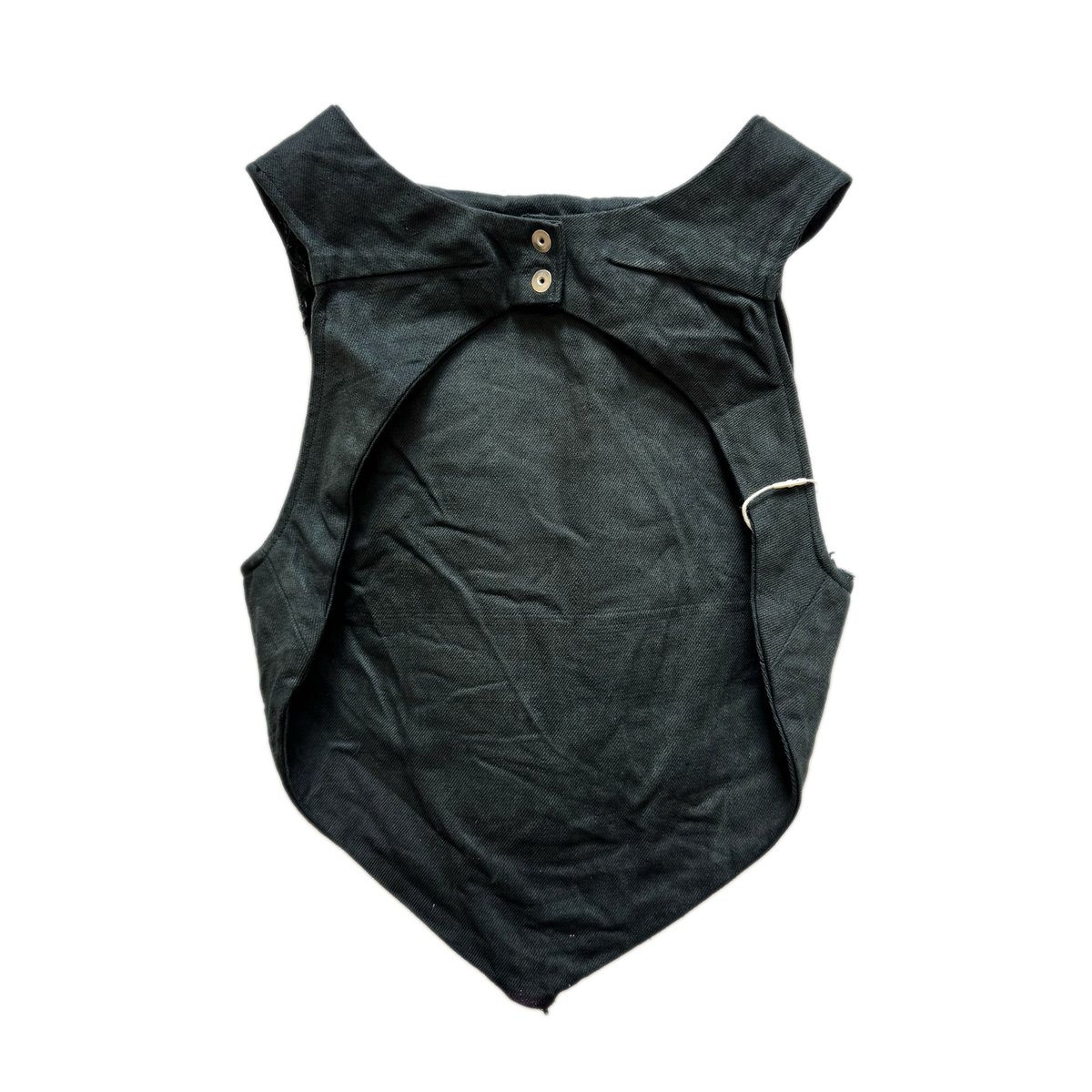 Sculptural Clasp-Front Vest - Charcoal