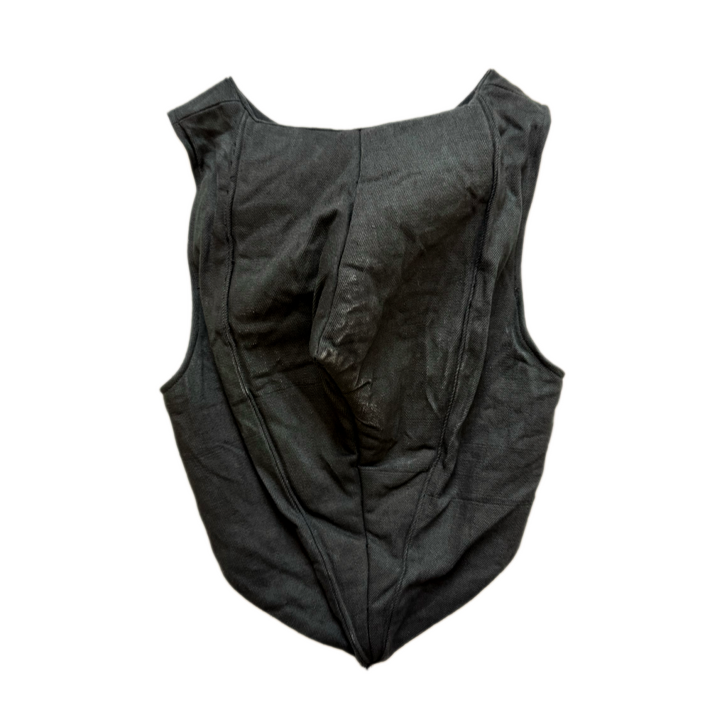 Sculptural Clasp-Front Vest - Charcoal