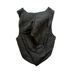 Sculptural Clasp-Front Vest - Charcoal