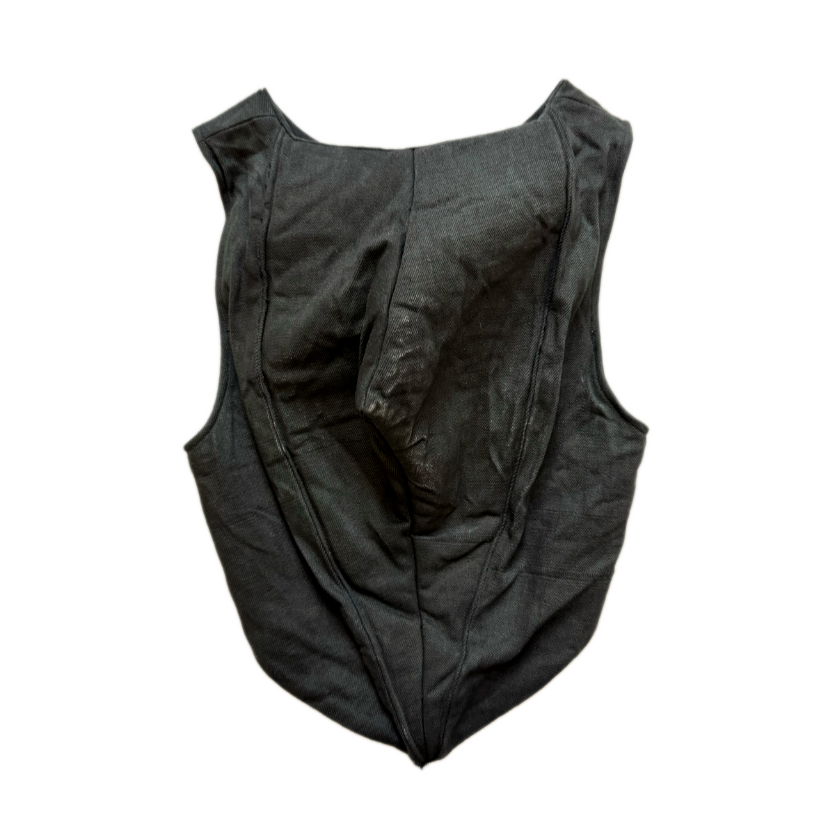 Sculptural Clasp-Front Vest - Charcoal