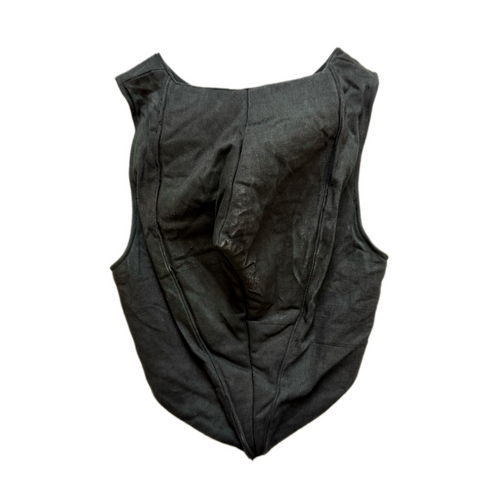 Sculptural Clasp-Front Vest - Charcoal